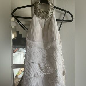 Prima Donna White Halter Prom Dress